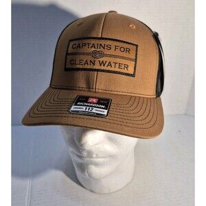 Captains For Clean Water Richardson 112 Brown Black Trucker Hat NWT